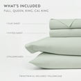 thumbnail image 4 of Noble Linens 4 Piece 100% Cotton Percale Sheet Set in Green Haze, Twin, 4 of 13