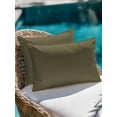 thumbnail image 4 of Waterproof Outdoor Throw Pillows with Inserts 12"x20" Set of 2, Sage Green Soft Decorative Pillowcases for Couch Bedroom, Brown Solid Color Simple Abstract Pillow Covers for Sofa Living Room, 4 of 8