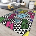 thumbnail image 3 of Dreammotif Colorful Retro Tape Rug, Modern Area Rug, Game Room Decor, Bedroom Decor For Teens, Large Living Room Rug, 3 of 7