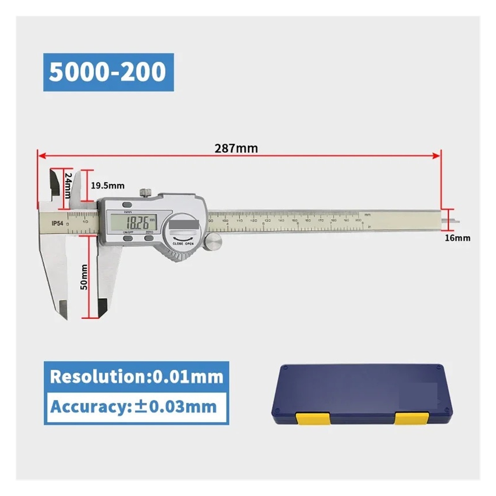 Digital Caliper 0-150 Mm/6" Stainless Steel Digital Caliper Vernier Caliper Gauge Micrometer Electronic ,Easy to Use