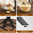 thumbnail image 6 of Soohow 47.2" Round Dining Kitchen Table for 4-6 People, Wood Tabletop with Metal Pedestal Base, 6 of 9