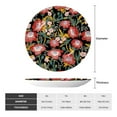 thumbnail image 2 of Picia Watercolor Red Wildflowers Pattern Bone China Decorative Plate – Wall Decor with Stand and Adhesive, Elegant Ornament for Living Room, Office, or Entryway-8in, 2 of 6