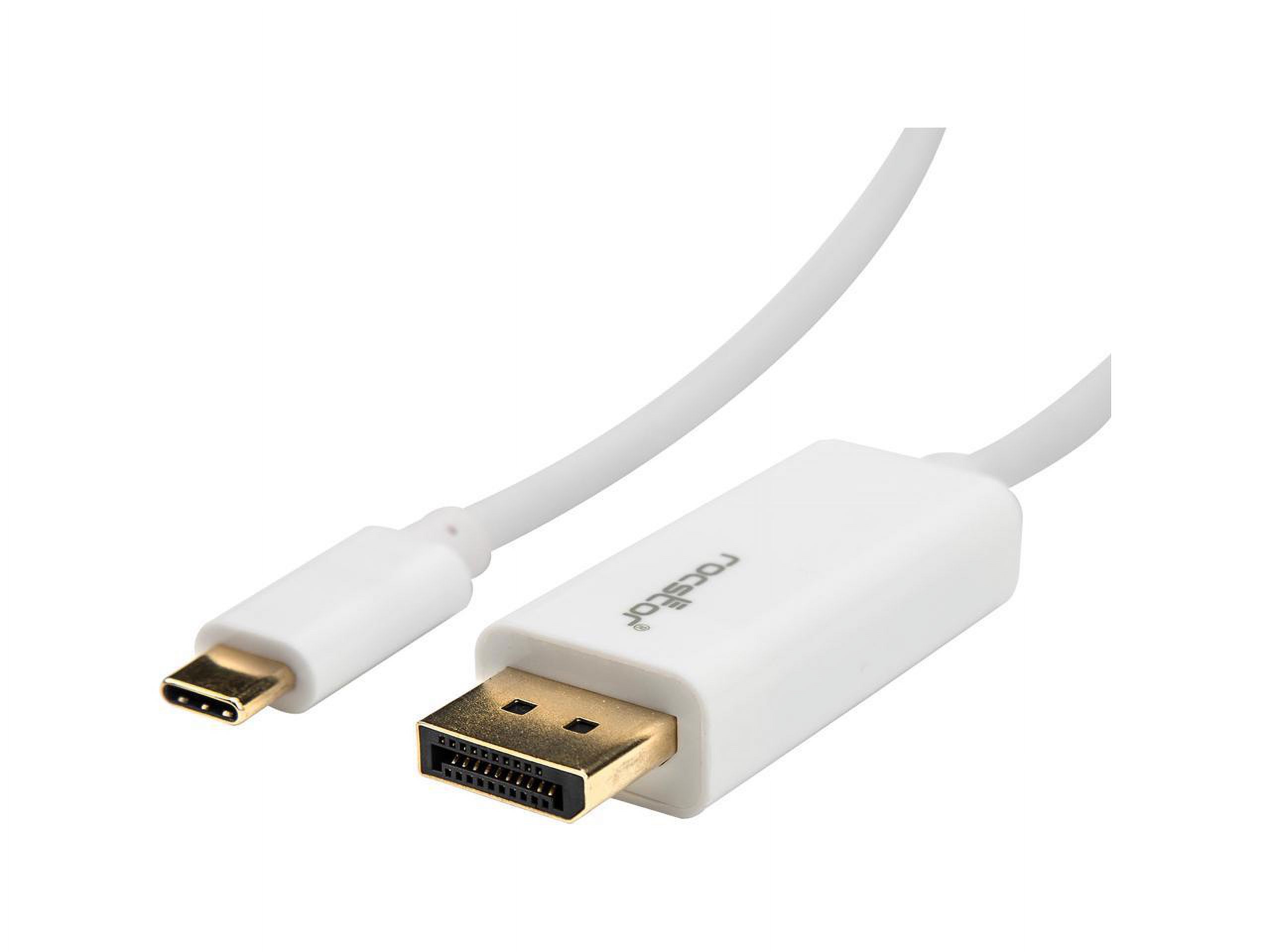 Rocstor Premium 6ft / 2m USB Type C to DisplayPort 4K Cable, White
