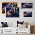 thumbnail image 4 of Designart "Gold Purple Captivating Liquid Ink II" Abstract Marble Wall Decor, 4 of 5