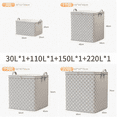 thumbnail image 2 of Bxaolu Dust-Proof Comforter and Bedding Organizer, Foldable Large-Capacity Storage Bags, Foldable Storage Bags, Reinforced Handles Zipper Closure, Store Duvets, Pillows and Seasonal Clothes, 2 of 9