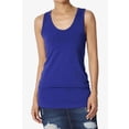 thumbnail image 3 of Women's Premium Cotton Vest Basic Soft Stretch Racerback Tank Top Solid Color, 3 of 8