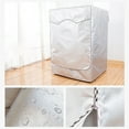 thumbnail image 4 of Washing Machine Cover Breathable Dust-proof Silver Color Good Heat Dissipation Washer Cover for Balcony, 4 of 8