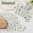thumbnail image 6 of Sage Green Spring Floral Queen Size Pillow Cover, Pillowcase Protectors with Zipper, Breathable Decorative Throw Pillow Case Cover, Summer Botanical Elegant Pillow Shams for Couch Sofa 20x30Inch, 6 of 8