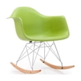 thumbnail image 1 of Apple Green Rocker Chair, Natural wood legs., 1 of 2