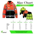 thumbnail image 7 of Men's Class 3 Safety High Visibility Water Resistant Reflective Neon Work Jacket (M9099 Neon Yellow, L), 7 of 7