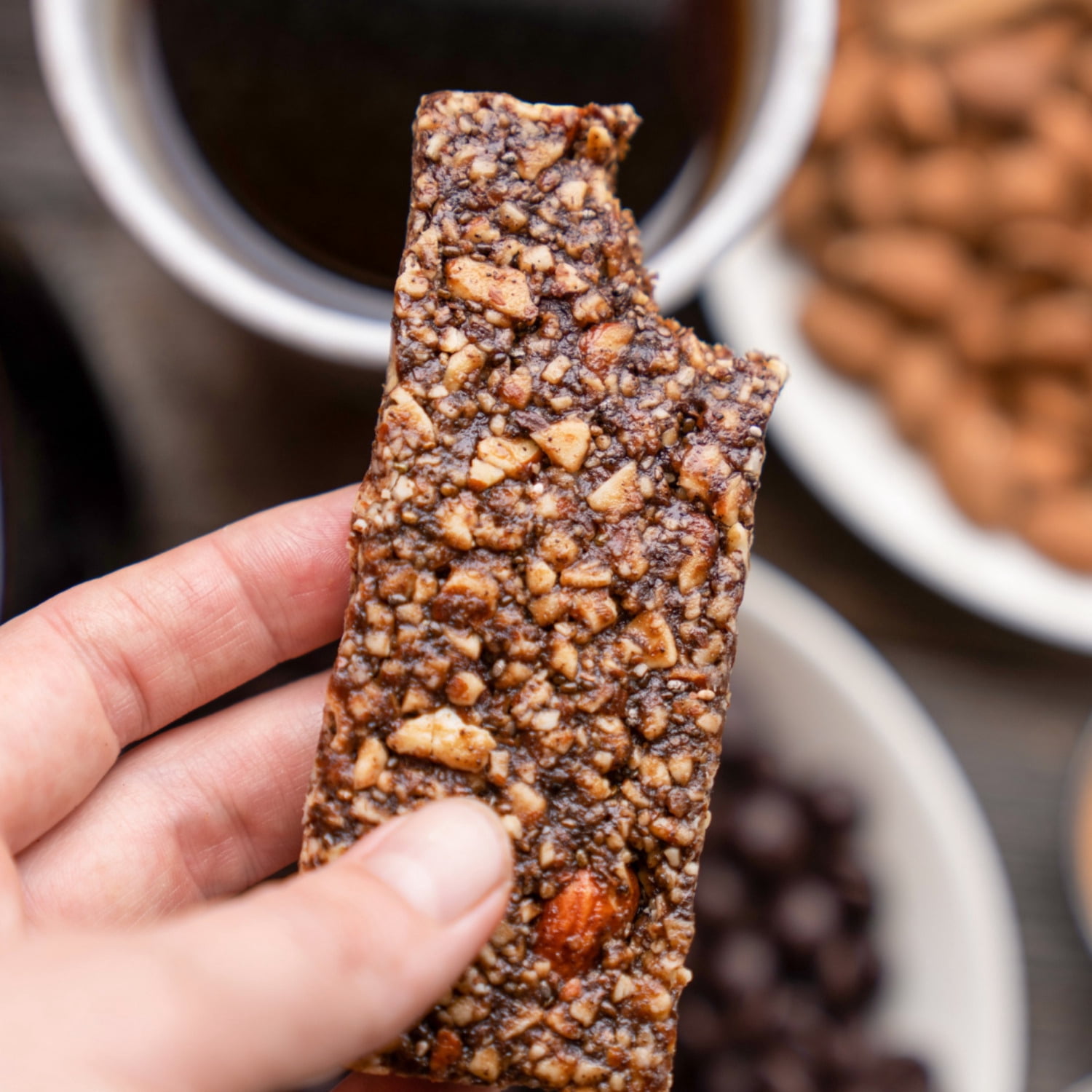 Taos Bakes - Breakfast Bars - Piñon Coffee + Dark Chocolate - Gluten Free, Non-GMO - 12 pk, 1.8oz ea