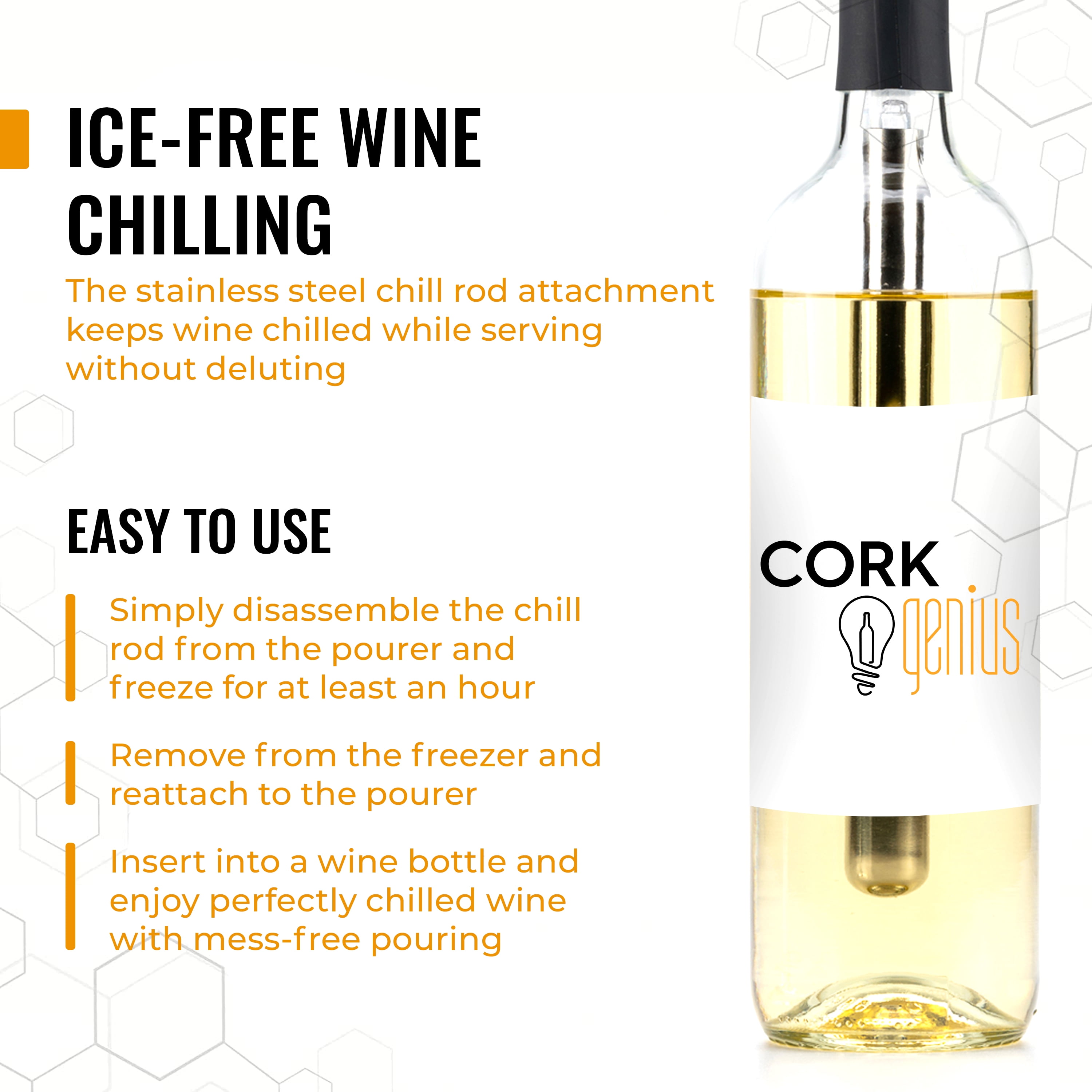 Corkcicle Cork Classic Wine Chiller for Perfect Wine Reusable