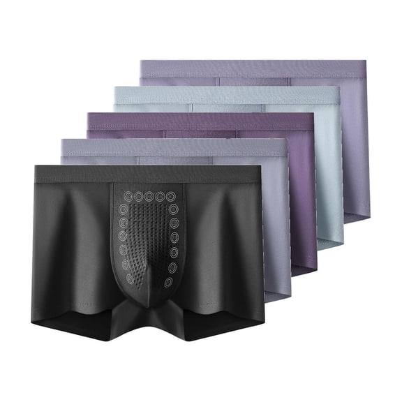 Men's Modal Boxer Briefs 5 Pack Breathable Stretch Underwear Lightweight Shorts