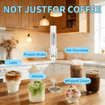 thumbnail image 5 of Milk Frother Handheld,Rechargeable Frother Wand Hand Mixer Electric Handheld for Coffee,Electric Whisk With 3 Stainless Whisks 3 Speeds Stand,Hand Mixer for Lattes,Cappuccino,Matcha,Egg,White, 5 of 8