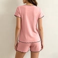 thumbnail image 5 of Diufon Plus Size Pajamas for Women Set Short Sleeve Ruffled Trim Sleepwear Summer Loose Fitted Comfy Pjs Short Sets, 5 of 9