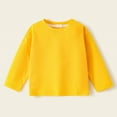 thumbnail image 2 of MEZZALL Children T-Shirts Long Sleeve T Shirts Kids Crewneck Solid Color Fall Winter Tops Basic Tees Relaxed Fit Dailywear, 2 of 3