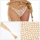 thumbnail image 5 of Chal de playa de ganchillo color caqui, triangular, con conchas marinas, para cubrir trajes de baño, falda de red con conchas marinas, vestido, pareo, chales, envolturas., 5 of 6