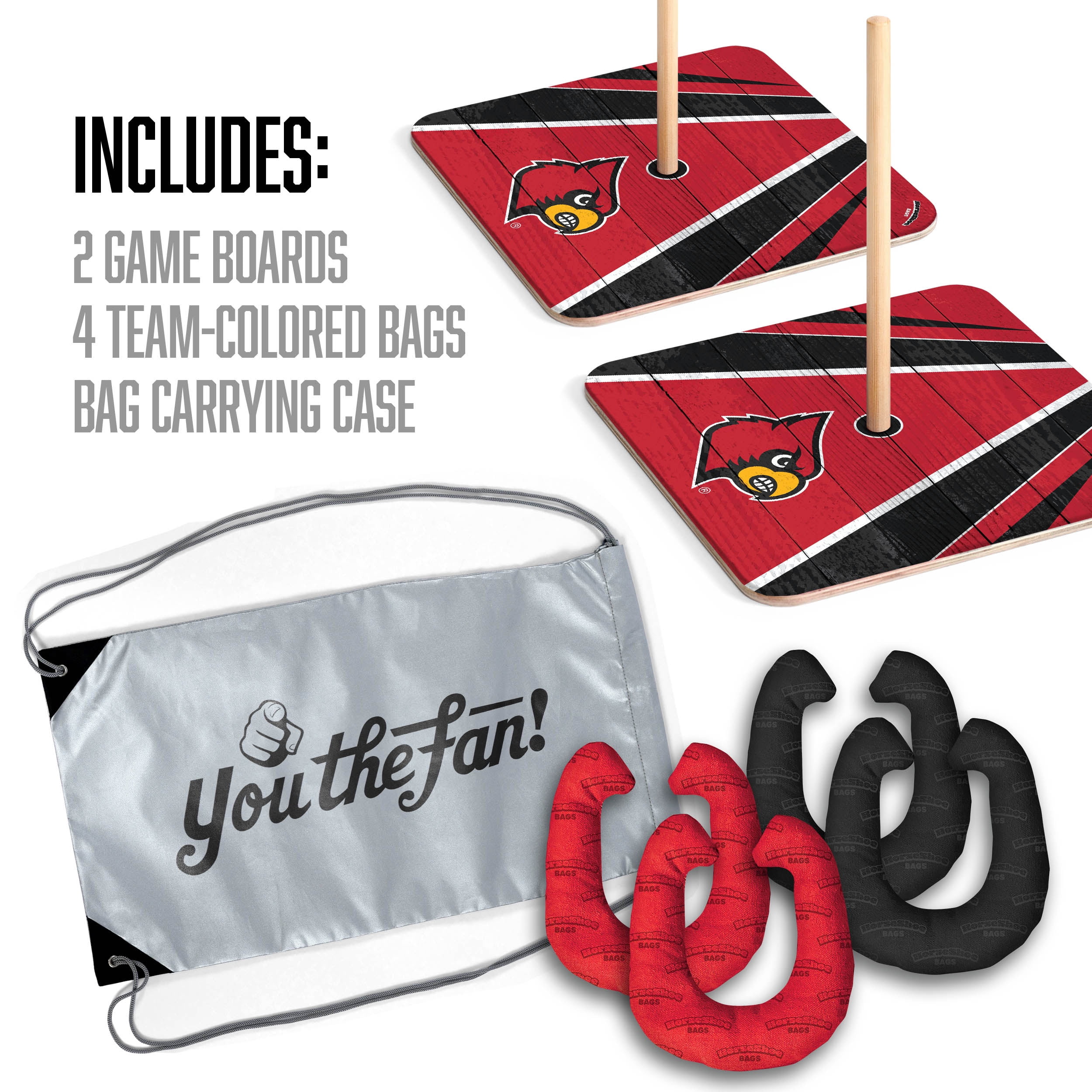YouTheFan NCAA Louisville Cardinals HorseShoe Bags