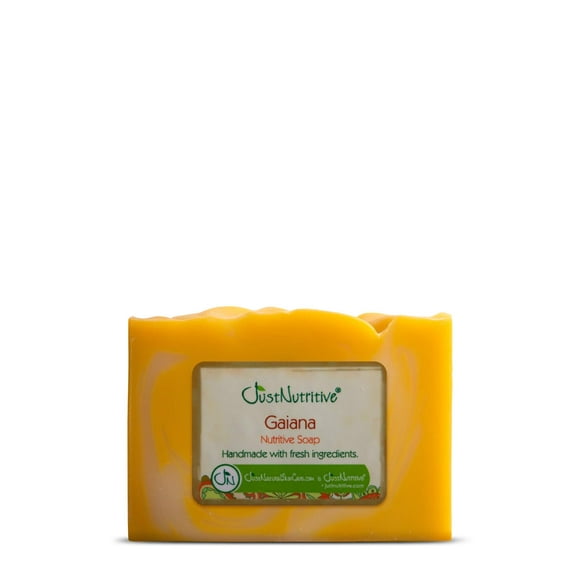 Jabón Nutritivo Just Nutritive Gaiana | Jabón limpiador natural | Jabón suave para pieles sensibles | Jabón en barra hidratante para todo tipo de piel, 4 onzas