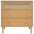 thumbnail image 3 of vidaXL Drawer Cabinet SENJA Rattan Look Brown 80x40x80 cm Solid Wood Pine, 3 of 5