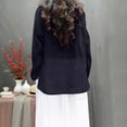 thumbnail image 5 of Womens Tops Long Sleeved Round Neck Solid Color Pullover Shirt Black,Blouse for Women, 5 of 6