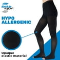 thumbnail image 3 of Opaque Compression Pantyhose for Women Circulation 20-30mmHg - Black, Large, 3 of 9