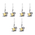 thumbnail image 1 of Aretes de Animales SlothyLov 3 Pzas Aretes Oso Perezoso/Corazón Gris/Dorado Metal., 1 of 2