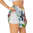 thumbnail image 2 of Bixox Women's Colorful Butterflies pattern 2 in 1 Running Shorts - Lightweight Athletic Workout Gym Yoga Shorts Liner with Pockets - X-Large, 2 of 7