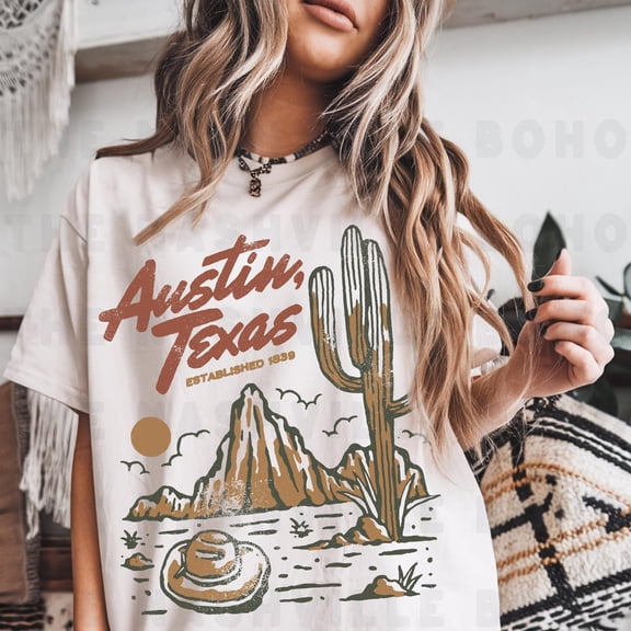 Austin Texas Tee Austin Tshirt Texas Inspired Cotton Tshirt Desert Tee Unisex Tee Tshirt T