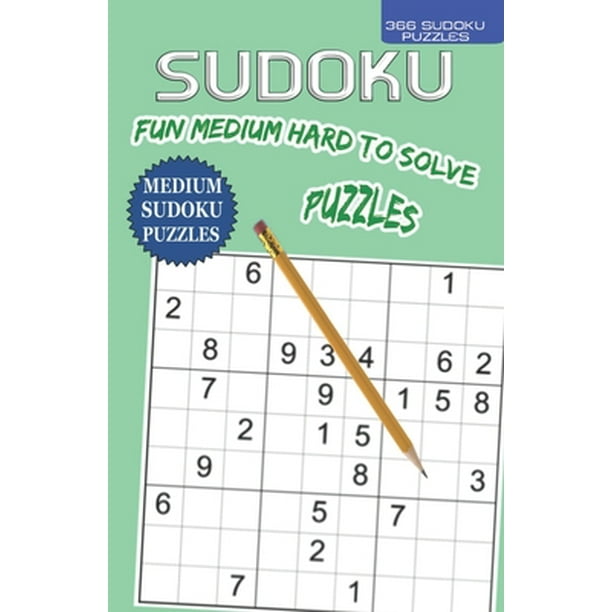 366 fun and medium hard to solve sudoku puzzles suitable for the vision impaired medium hard