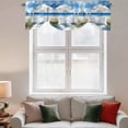 thumbnail image 4 of Sun Umbrella Ship Tie Up Window Valance Watercolor Beach Chair Summer Beach Tie-up Valance for Kitchen Windows Adjustable Small Curtain Balloon Shades for Kitchen Bathroom Cafe 54x18inch, 4 of 9