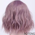 thumbnail image 5 of Pelucas para mujer con pelo corto ondulado, adecuadas para fiestas, Halloween, juegos de rol, color morado claro, 5 of 5