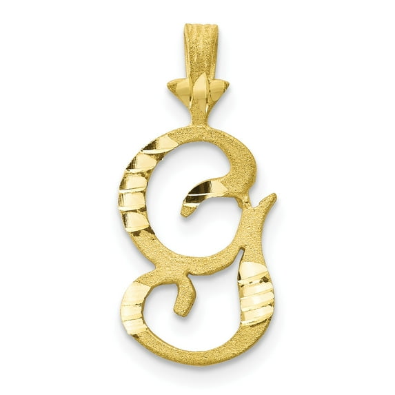 10k Initial G Charm in 10k Yellow Gold