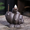 thumbnail image 3 of Handmade Purple Clay Conch Home Decor Backflow Incense Burner Incense Holder Ceramic Desktop Decor, 3 of 15
