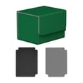 thumbnail image 2 of Caja de baraja de cartas, colección de pasatiempos de dados de cartas TCG, puede contener más de 100 tarjetas de organización Verde, 2 of 8