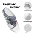 thumbnail image 5 of Kdxio Watercolor Winter Landscape For Christmas Women's Men's Slippers Plush Slip-On House Slipper for Winter Indoor Soft Cushion Non-slip Fluffy Slides Slippers-46/47, 5 of 7