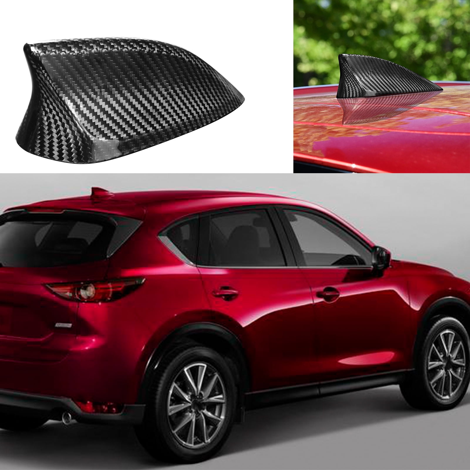 Carbon Fiber Side Door Rearview Mirror Cover Trim For Mazda CX-5 CX5 2017-2019