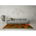 thumbnail image 3 of Ahgly Company Machine Washable Indoor Rectangle Oriental Yellow Modern Area Rugs, 3' x 5', 3 of 4