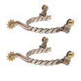 thumbnail image 1 of Jacks 10461-MEN Twisted Band Stainless Steel Spurs - Mens, 1 of 1