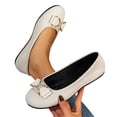 thumbnail image 5 of Zedker Womens Ballet Flats Shoes Point Toe Shoes Comfortable Dressy Slip On Casual Flats with Bow for Women Beige 36, 5 of 10