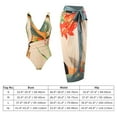 thumbnail image 6 of IDOPIP Women's One Piece Swimsuit with Beach Cover Up Wrap Skirt Floral Sexy Bikini Sets Two Piece Bathing Suit, 6 of 9
