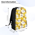 thumbnail image 4 of Xecao Lilies Flowers Print School Backpack with Laptop Compartment Small Travel Laptop Backpack for Women Men Waterproof College Backpack Simple School Bag, 4 of 8