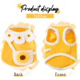 thumbnail image 2 of Camisas de algodón para perros pequeños, ropa de verano para mascotas, bonito chaleco de girasol, camisetas para cachorros y gatos, disfraces para niñas, amarillo, 2 of 5