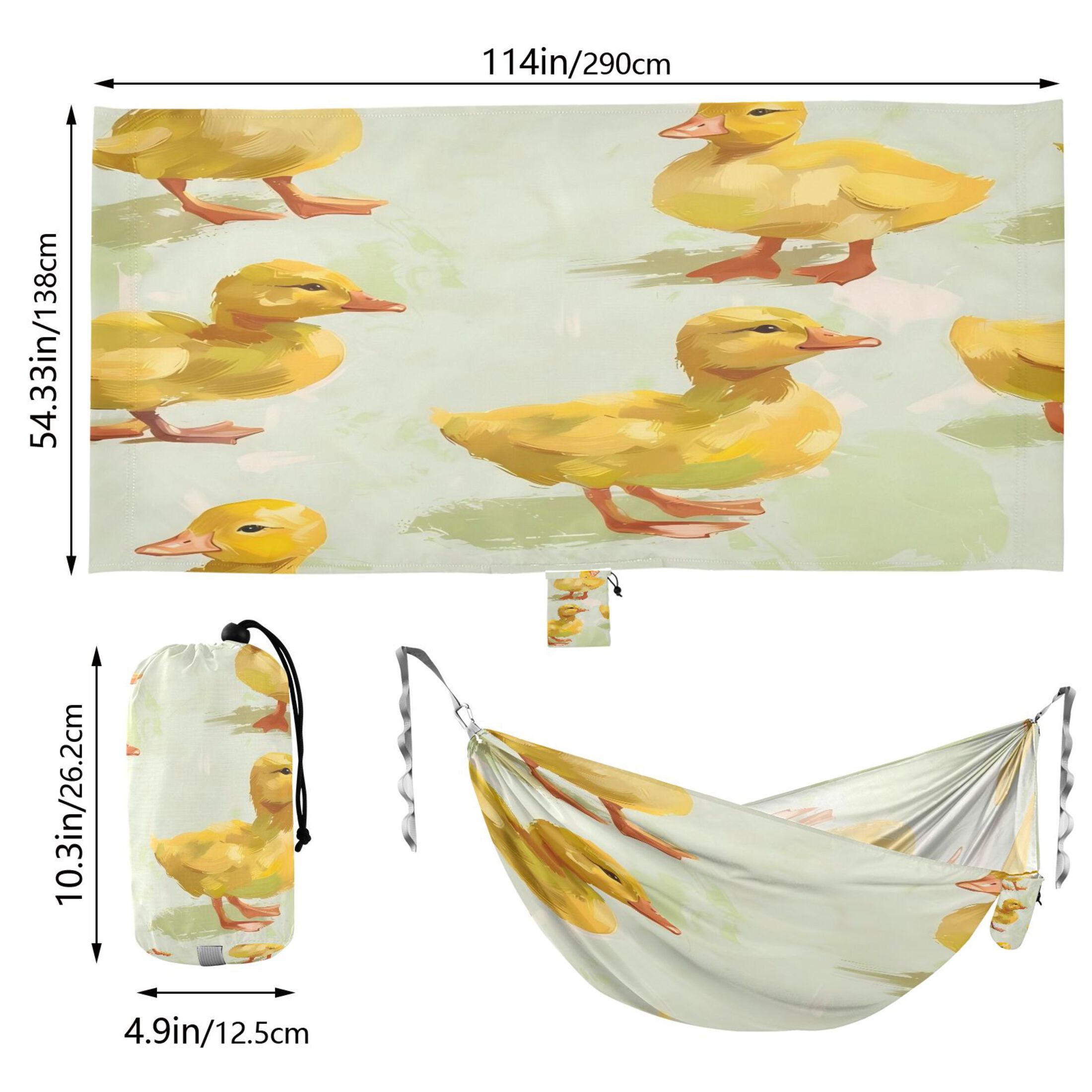 Hammock Camping Hammock Nylon Portable Hammock Travel Camping Hammock Yellow Duckling