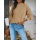 thumbnail image 2 of Jersey Saodimallsu de cuello alto de punto trenzado para mujer de gran tamaño, 2 of 3