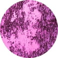 thumbnail image 1 of Ahgly Company Indoor Round Abstract Pink Modern Area Rugs, 3' Round, 1 of 4