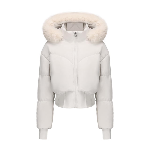 Parkas de manga larga para mujer, chaqueta de color liso con agujero para el pulgar, parkas de manga larga con capucha y cremallera corta, parte superior de poliéster para mujer