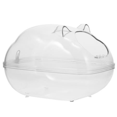 

Transparent Pet Bathroom Toilet External Bath Sand Box Hamster Animal Toy