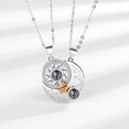 thumbnail image 2 of Lune Étoile Couple Collier Couple Collier Pendentif Projection Collier, 2 of 5