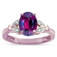 thumbnail image 3 of Star K � Oval 8x6 Genuine Rhodolite Marquee Design Engagement Promise Ring, 3 of 9